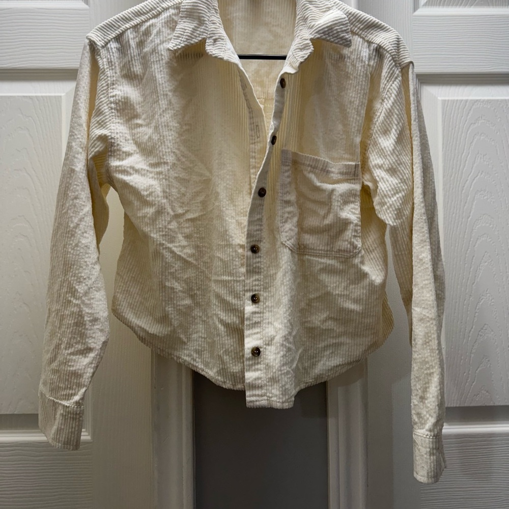 Forever 21 Cream Button-Up Shirt